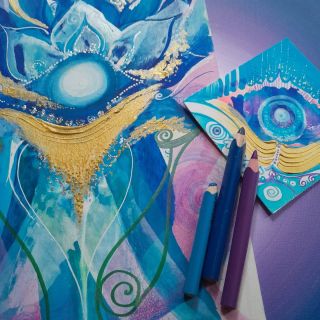 💙💜💙 spontánní rychlomalba 🤗🌈a je z toho úvodní fotka ke kurzu Malujeme intuitivně v Trutnově🙏. ... #intuice...